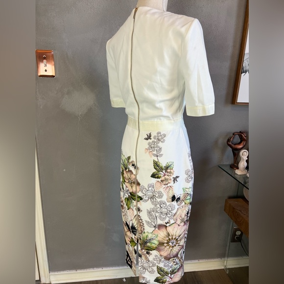 SOLD**Ted Baker Layli floral pencil dress NWT size 3 - Picture 3 of 7